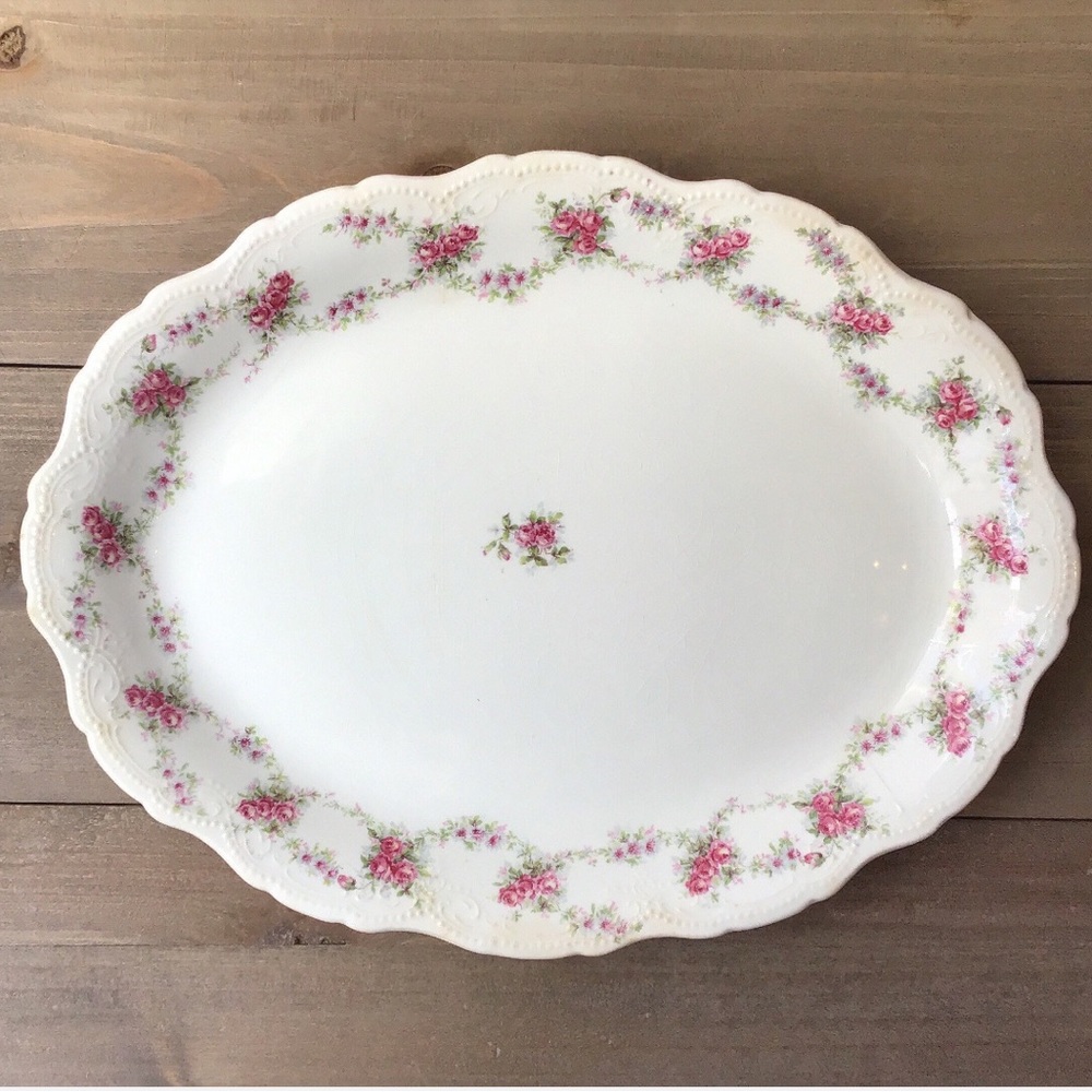 🌸VTG Porcelain Serving Platter